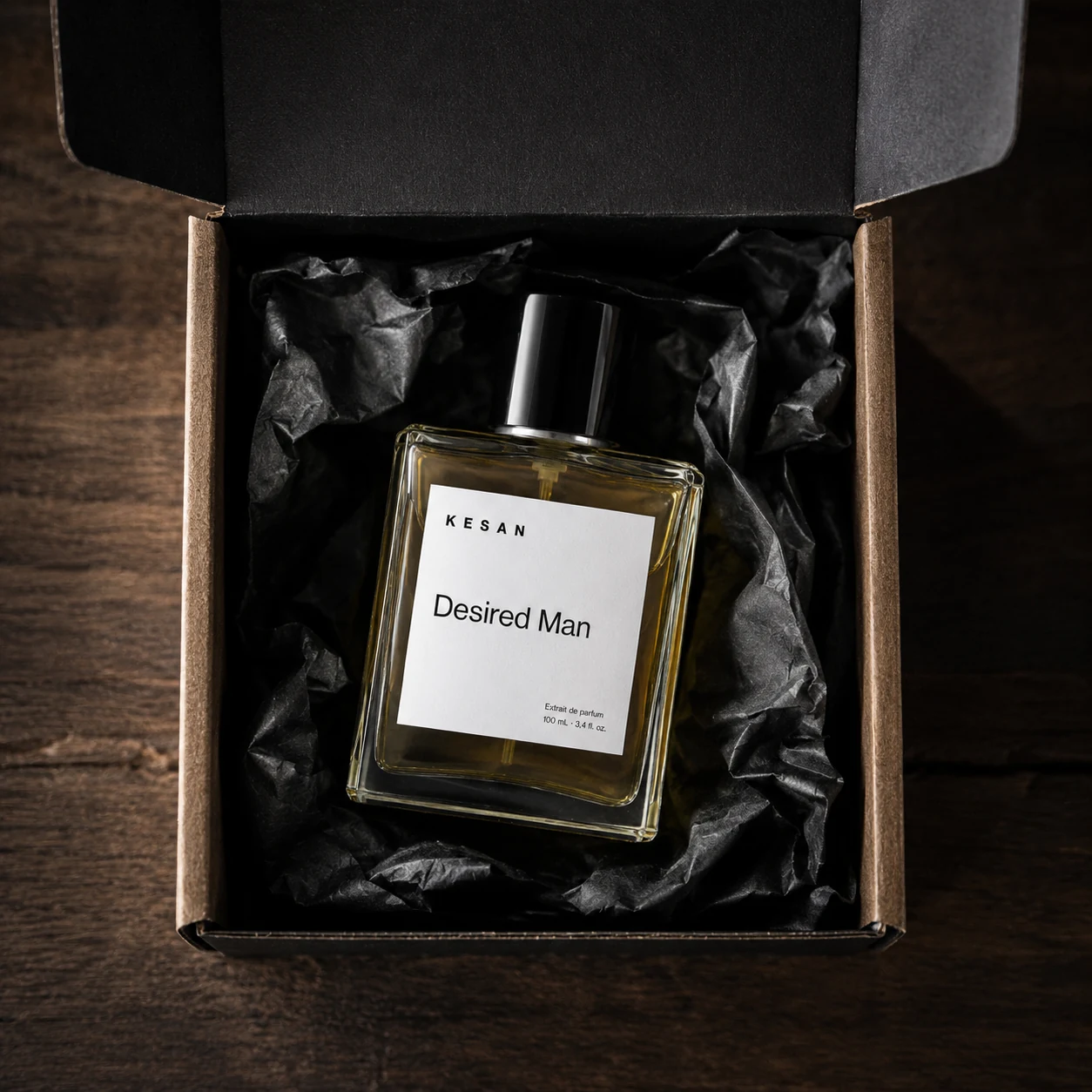 Parfum KESAN Desired Man di dalam kemasan